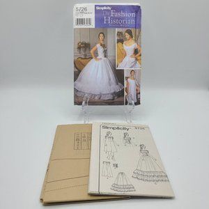 Simplicity 5726 Costume Fashion Historian Chemise Corset Petticoat 6-12 Uncut
